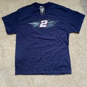 90s Brad Keselowski nascar XL Men's T-shirt with tags front and back print